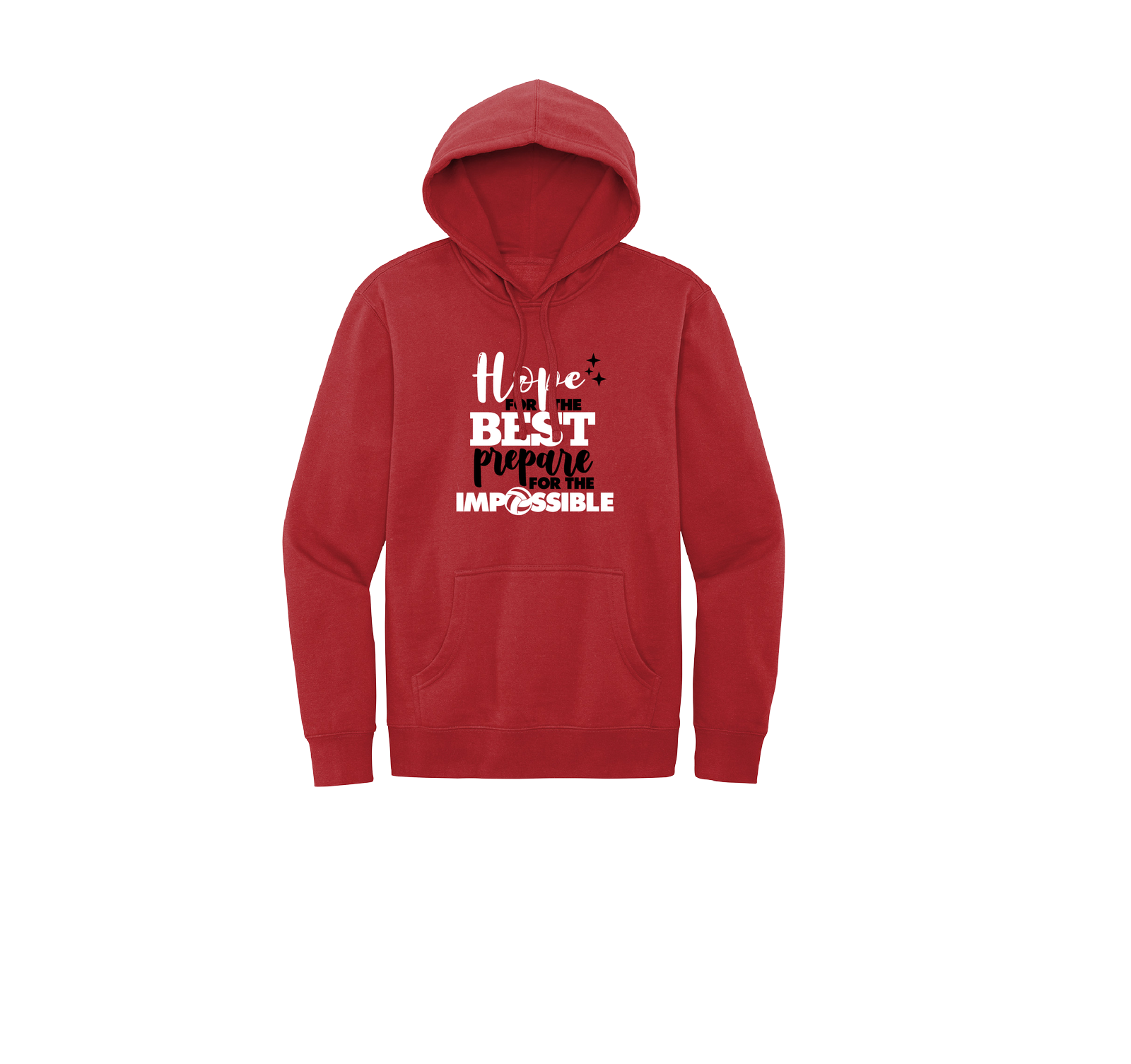 Red Hope for the Best Hoodie 